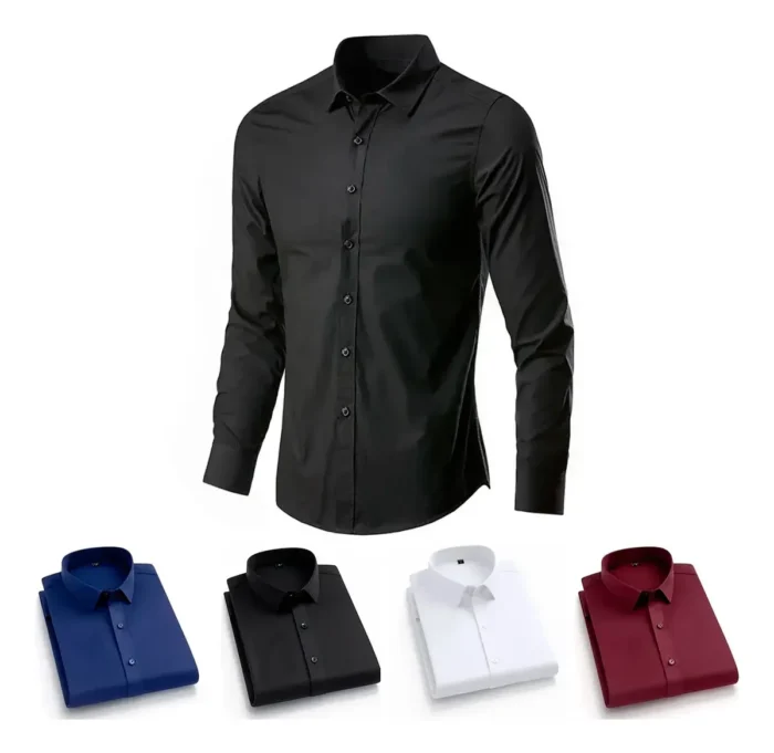 Camisa Social Manga Longa Slim Fit Masculina Clássica